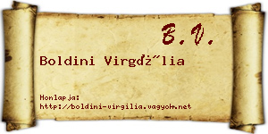 Boldini Virgília névjegykártya